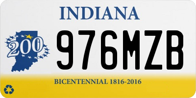 IN license plate 976MZB