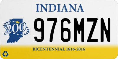 IN license plate 976MZN