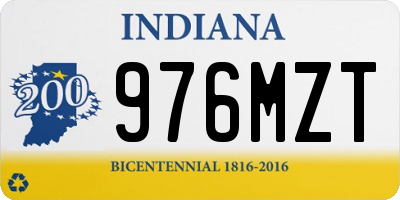 IN license plate 976MZT