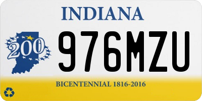 IN license plate 976MZU