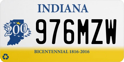 IN license plate 976MZW