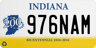 IN license plate 976NAM