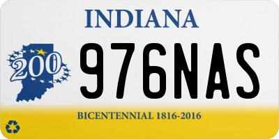 IN license plate 976NAS