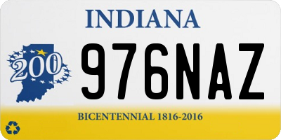 IN license plate 976NAZ