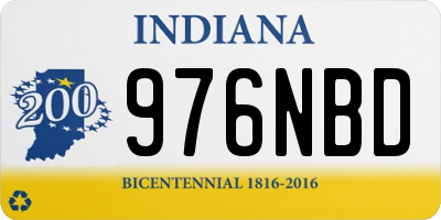 IN license plate 976NBD
