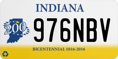IN license plate 976NBV