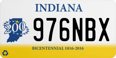 IN license plate 976NBX
