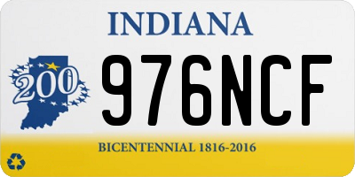 IN license plate 976NCF