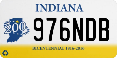 IN license plate 976NDB