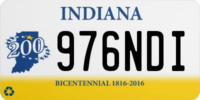IN license plate 976NDI