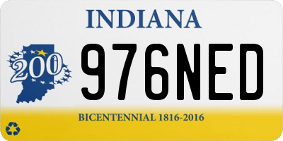 IN license plate 976NED