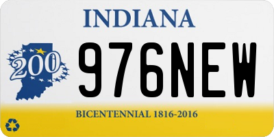 IN license plate 976NEW