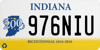 IN license plate 976NIU