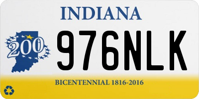IN license plate 976NLK