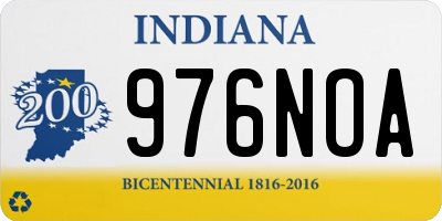 IN license plate 976NOA