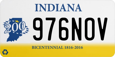 IN license plate 976NOV