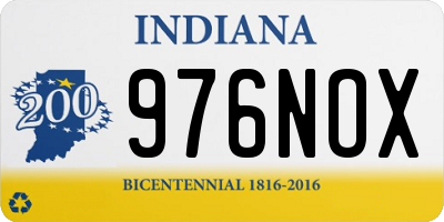 IN license plate 976NOX