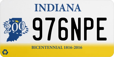 IN license plate 976NPE