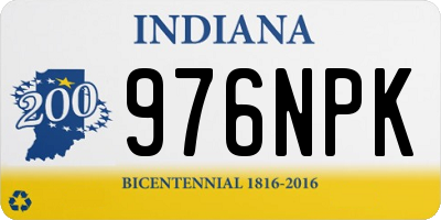 IN license plate 976NPK