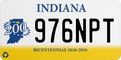 IN license plate 976NPT