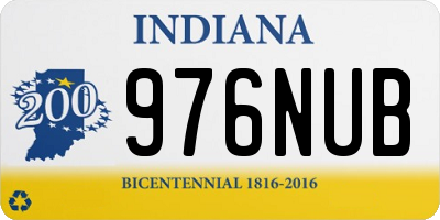 IN license plate 976NUB