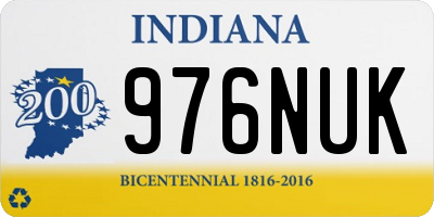 IN license plate 976NUK
