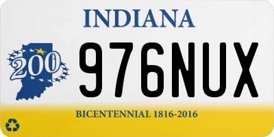IN license plate 976NUX