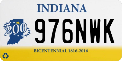 IN license plate 976NWK
