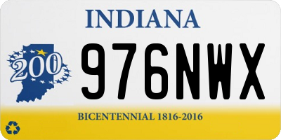 IN license plate 976NWX