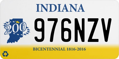 IN license plate 976NZV