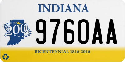 IN license plate 976OAA