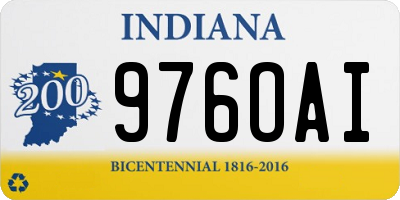 IN license plate 976OAI