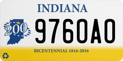 IN license plate 976OAO