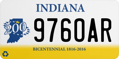 IN license plate 976OAR