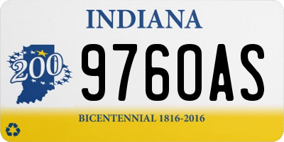 IN license plate 976OAS