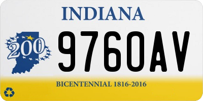 IN license plate 976OAV
