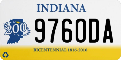 IN license plate 976ODA