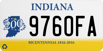IN license plate 976OFA