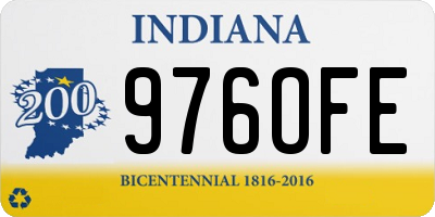 IN license plate 976OFE