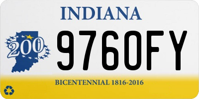 IN license plate 976OFY