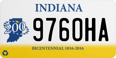 IN license plate 976OHA