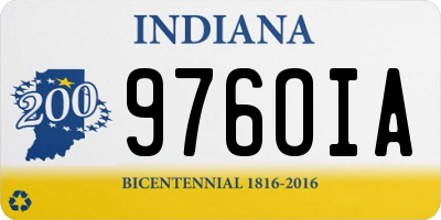 IN license plate 976OIA