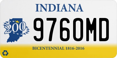 IN license plate 976OMD
