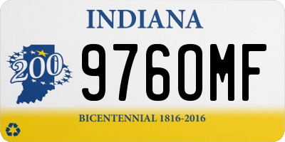 IN license plate 976OMF