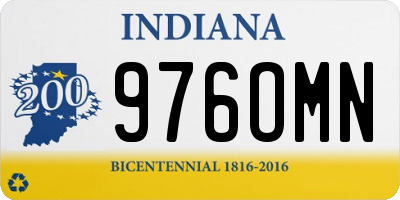 IN license plate 976OMN