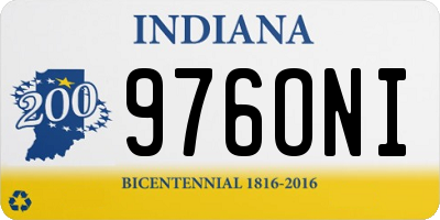 IN license plate 976ONI
