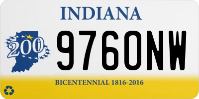 IN license plate 976ONW