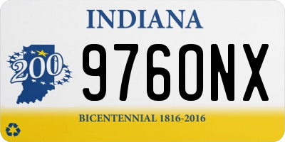 IN license plate 976ONX