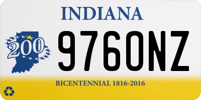 IN license plate 976ONZ