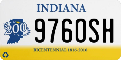 IN license plate 976OSH